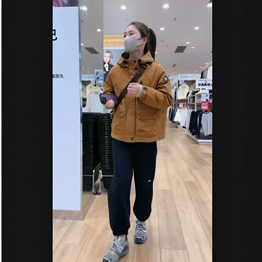 潮流时尚棉服套装冬季新款时尚穿搭一整套显瘦减龄棉服裤子两件套