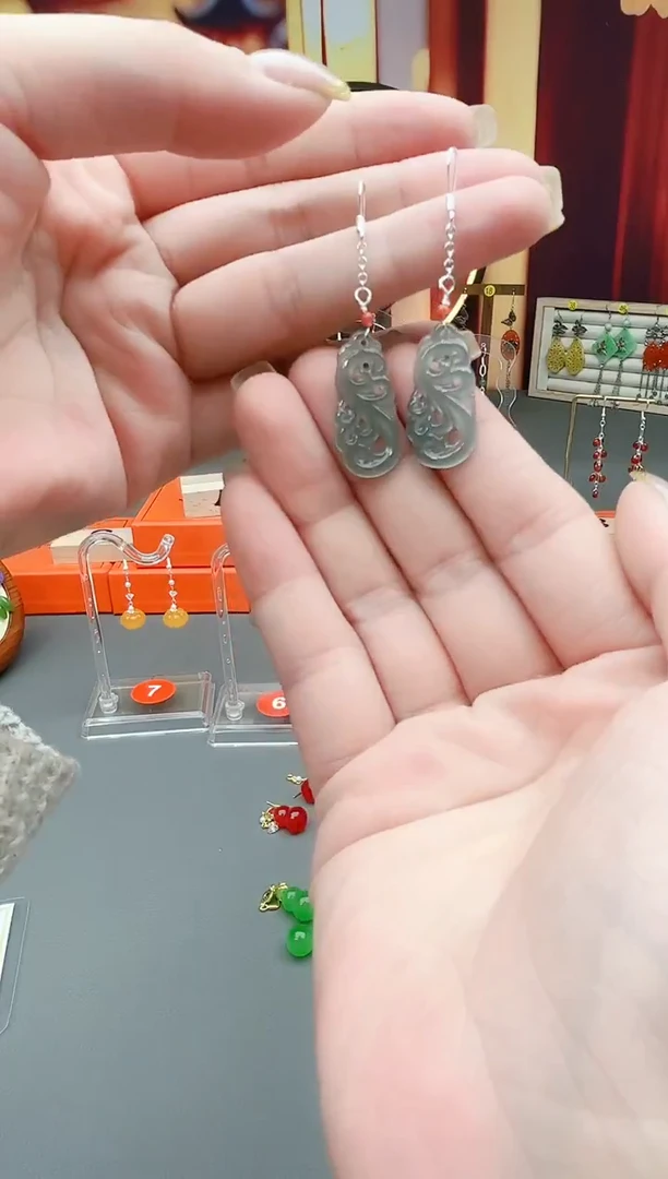 未镶嵌翡翠耳饰x41