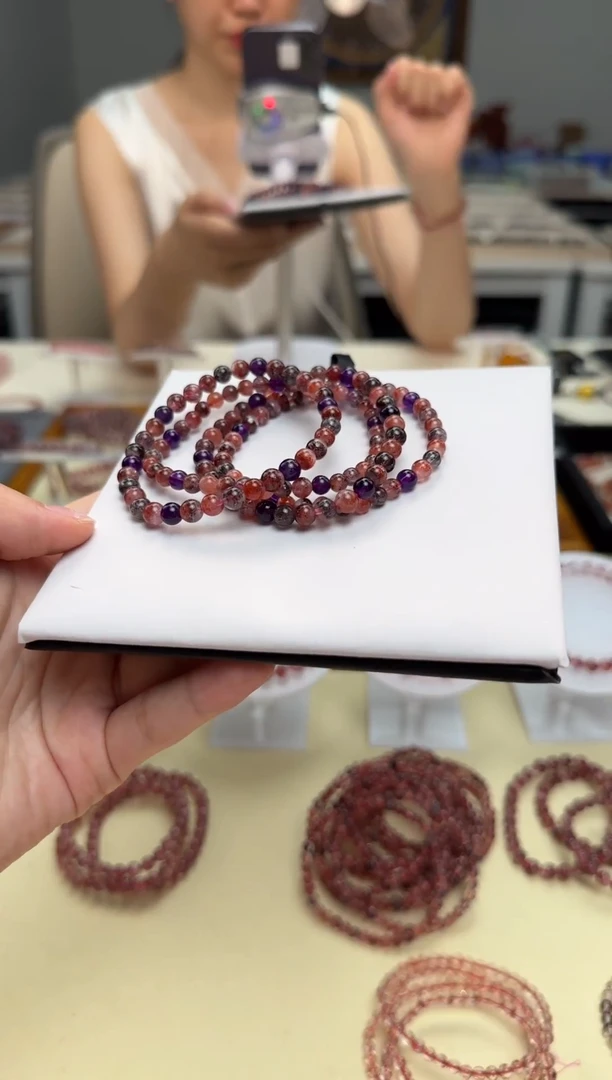 未镶嵌手串水晶超七桃花醉 多样性发一