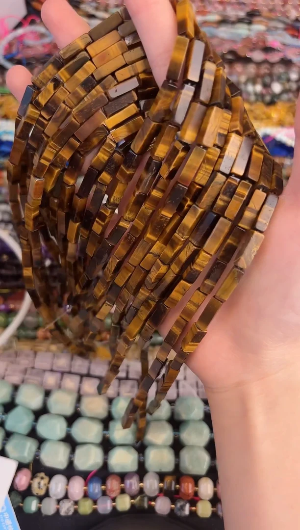 玛瑙/玉髓合金珠宝半成品虎眼方条