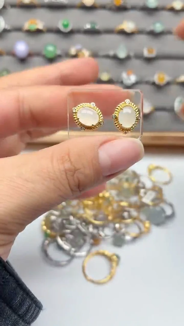 银S925镶嵌戒指翡翠.