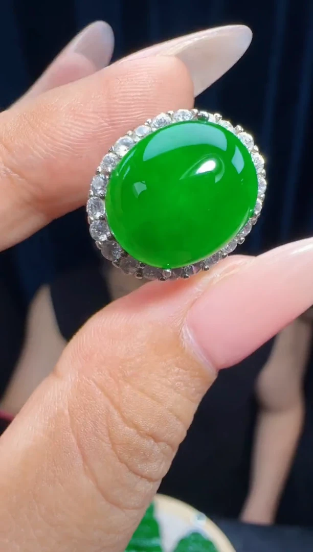 未镶嵌定制翡翠翡翠戒指63