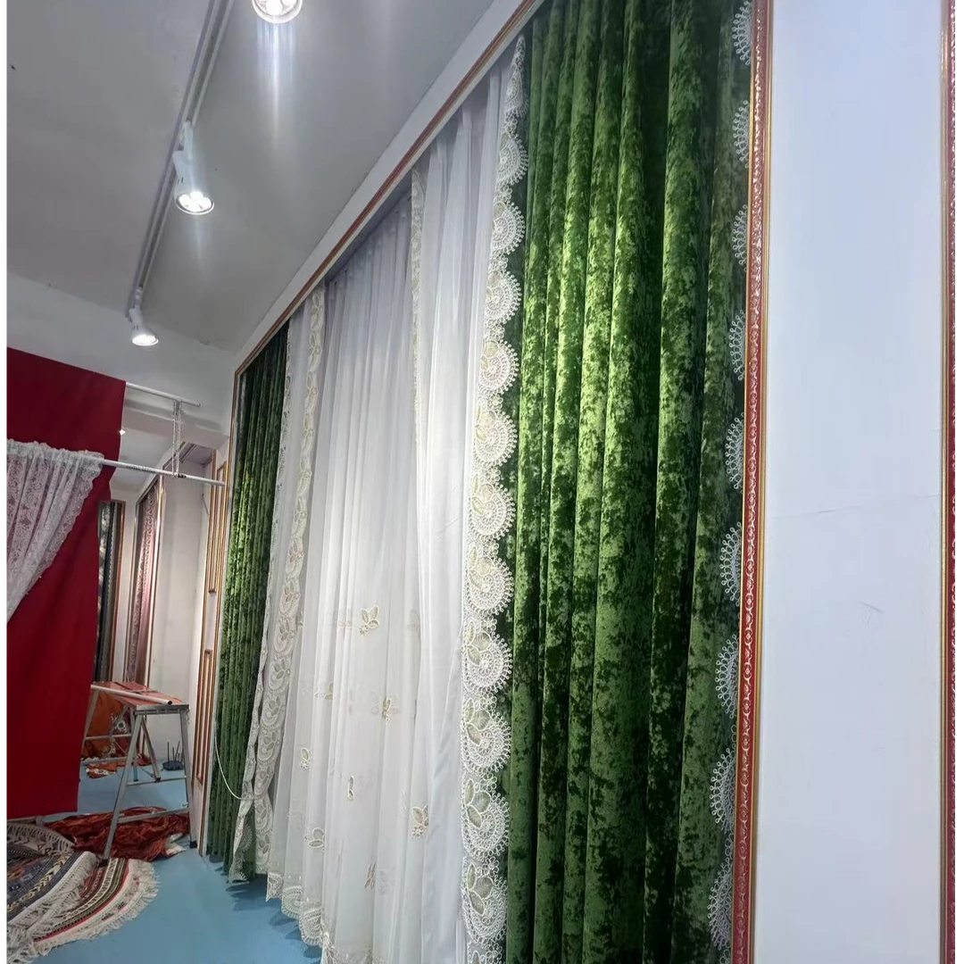 【新疆包邮】法式梦幻门帘窗帘美式卧室厨房客厅纱帘  duhawa