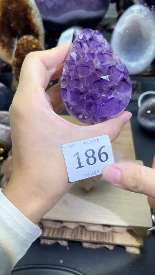 未镶嵌大型摆件（非配饰）紫晶186号龙蛋