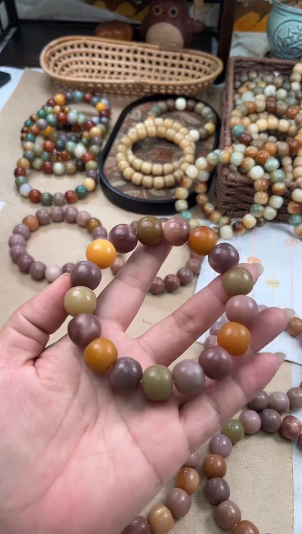 手串菩提根/象牙果Y****ra389干磨胖紫微瑕16