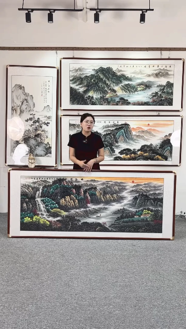 国画纯手绘208x86福地祥和