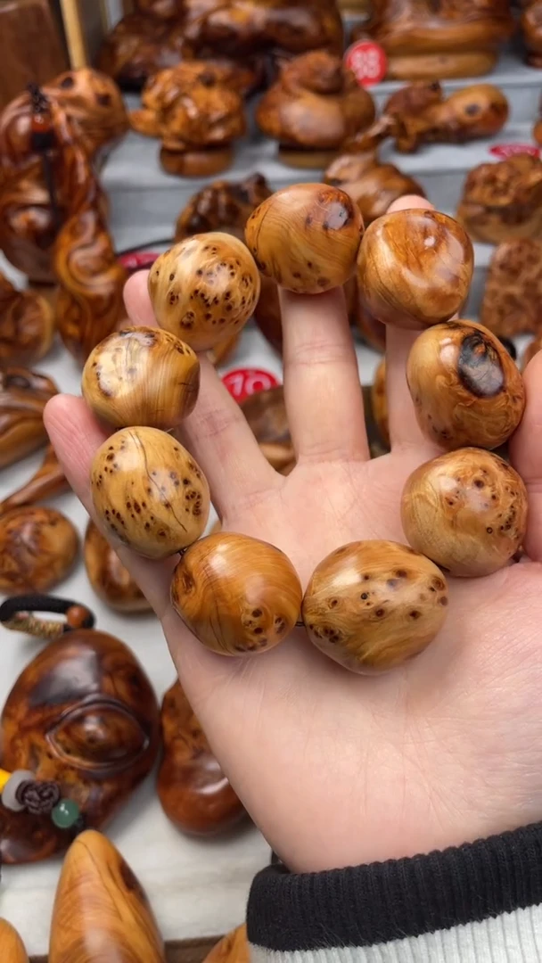 木浪***沙太行崖柏陈化精品手把/雕刻件-鉴赏期48小时