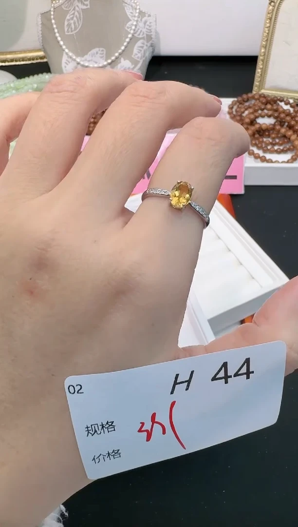 【闪购商品】水晶戒指银S925镶嵌多样性发一H44