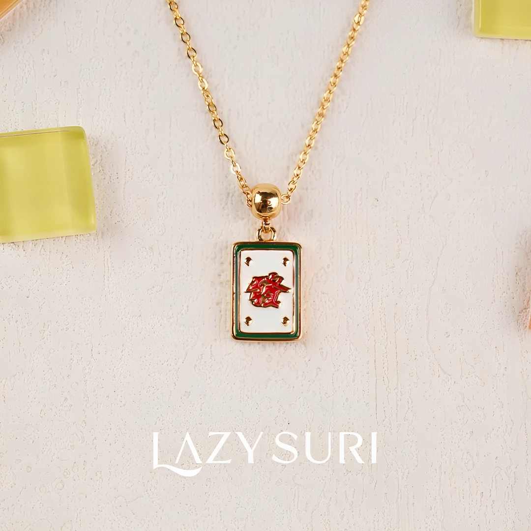 铜合金项链 LAZYSURI「发」吊坠多巴胺项链时尚饰品自由DIY创意礼物