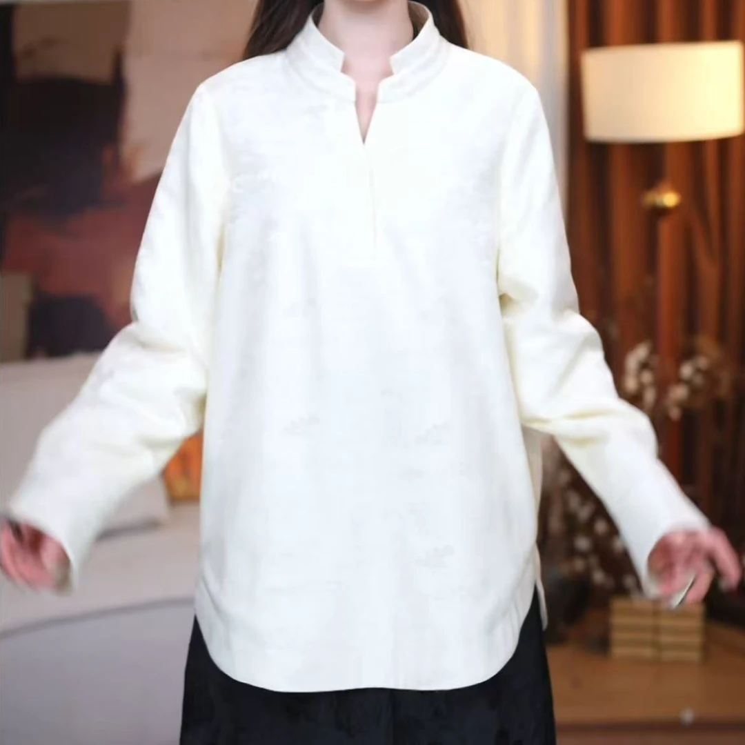 【知书】新中式时尚显瘦国风百搭宽松复古休闲中式设计师上衣