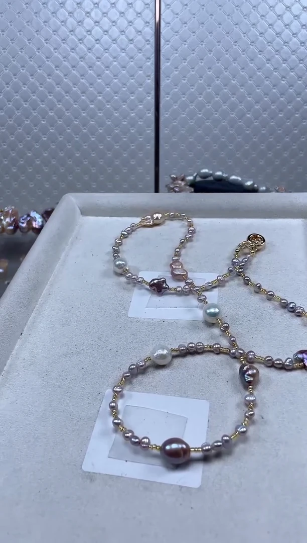 未镶嵌毛衣链淡水珍珠【纯恬珍珠】