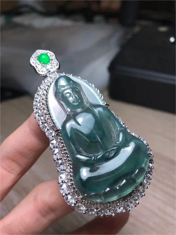 -合金镶嵌-翡翠-净货-
