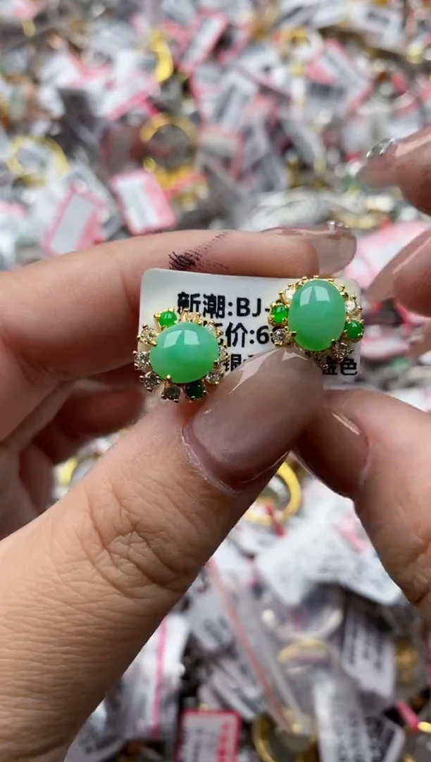 【闪购商品】翡翠戒指银S925镶嵌66666---1