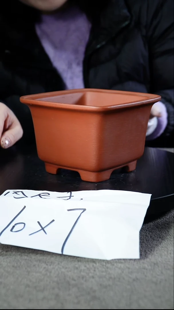 宜兴紫砂花盆小盆