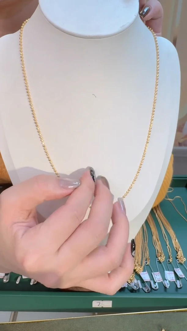 50cm固定不可调节切面珠珠链4.54g（多样性发货）