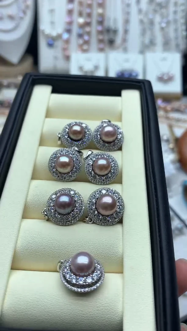 淡水珍珠银S925镶嵌吊坠(不含链)多样性发其一