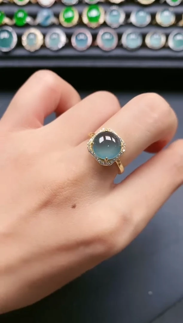 翡翠戒指银S925镶嵌11111111