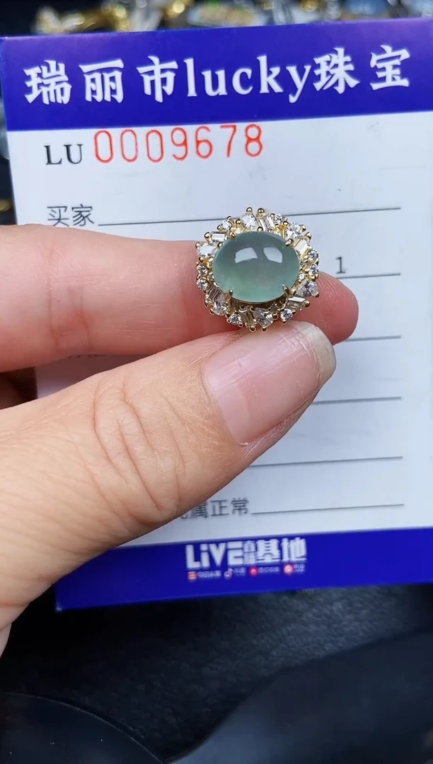 翡翠银S925镶嵌颈饰9678