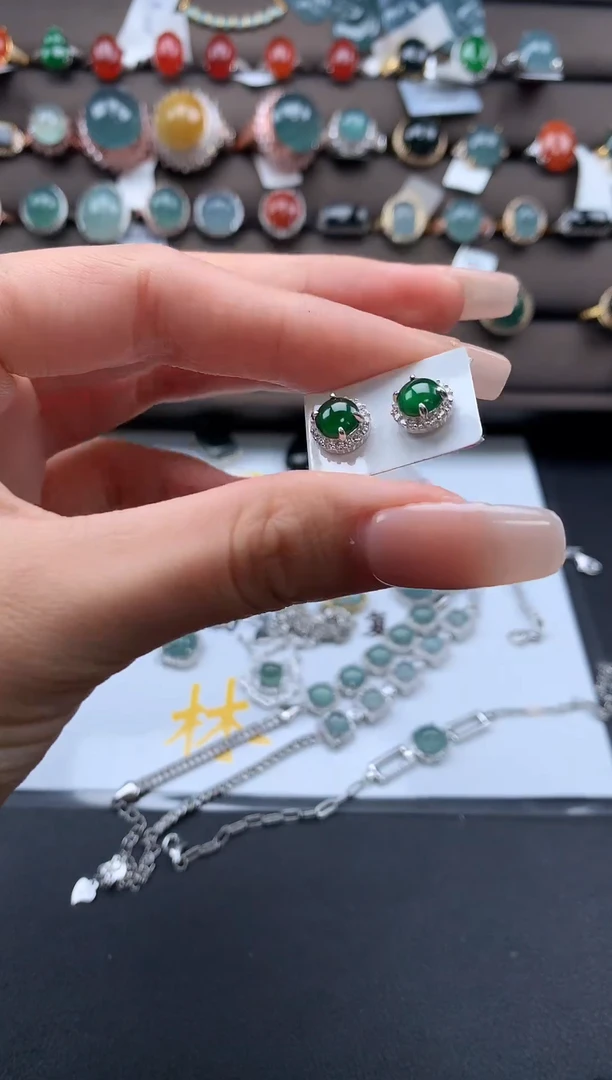 【闪购商品】翡翠戒指银S925镶嵌321321312