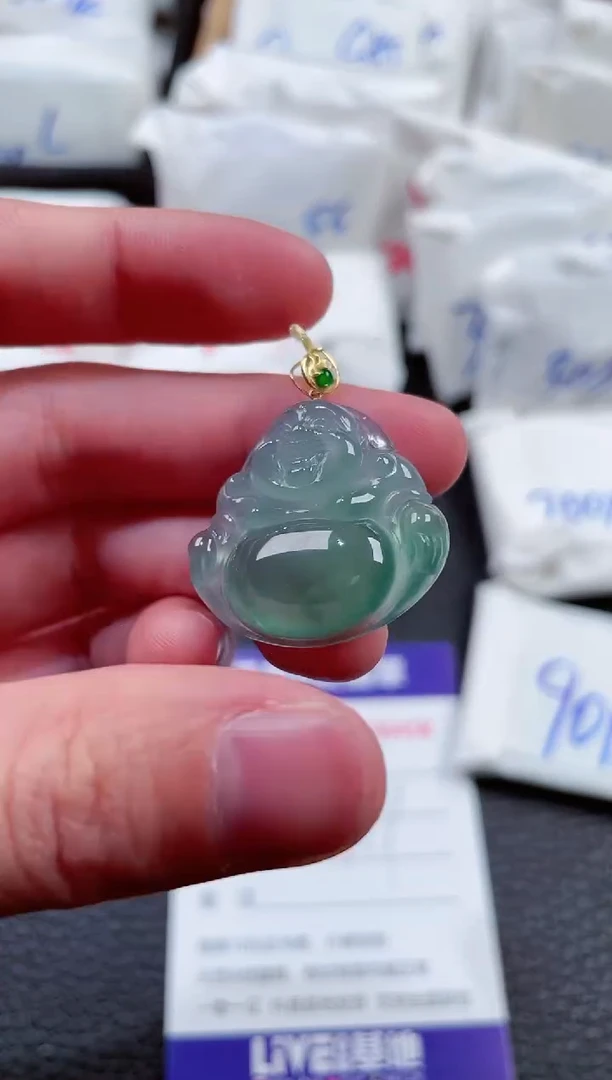 【闪购商品】翡翠颈饰18K金镶嵌00006458