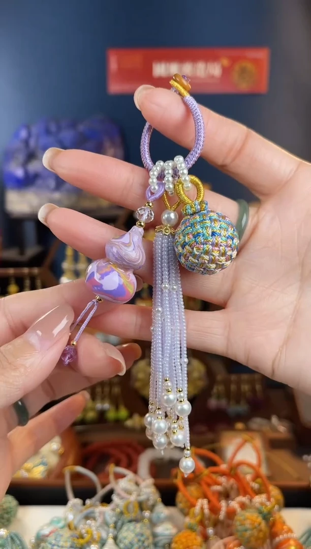 超***迷，紫色大漆葫芦挂件