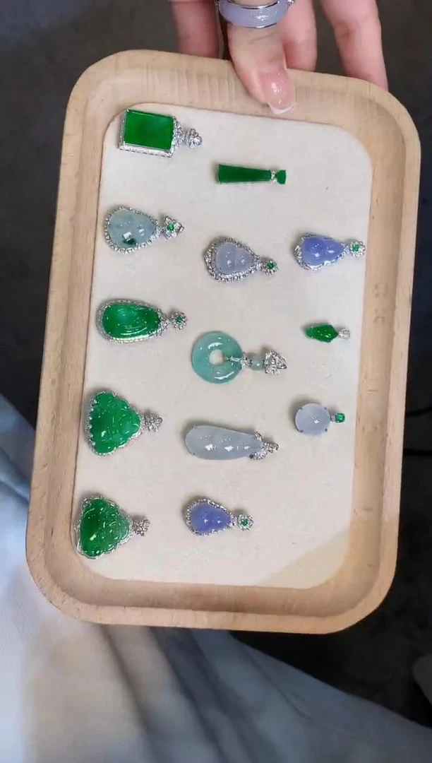 【云中意】18K金 翡翠吊坠彩虹盘(不含链)多样性发一件-dml+zwm