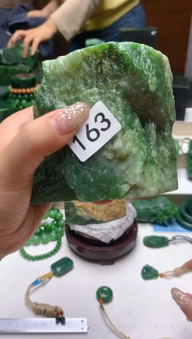 未镶嵌和田玉（白玉）珠宝半成品0