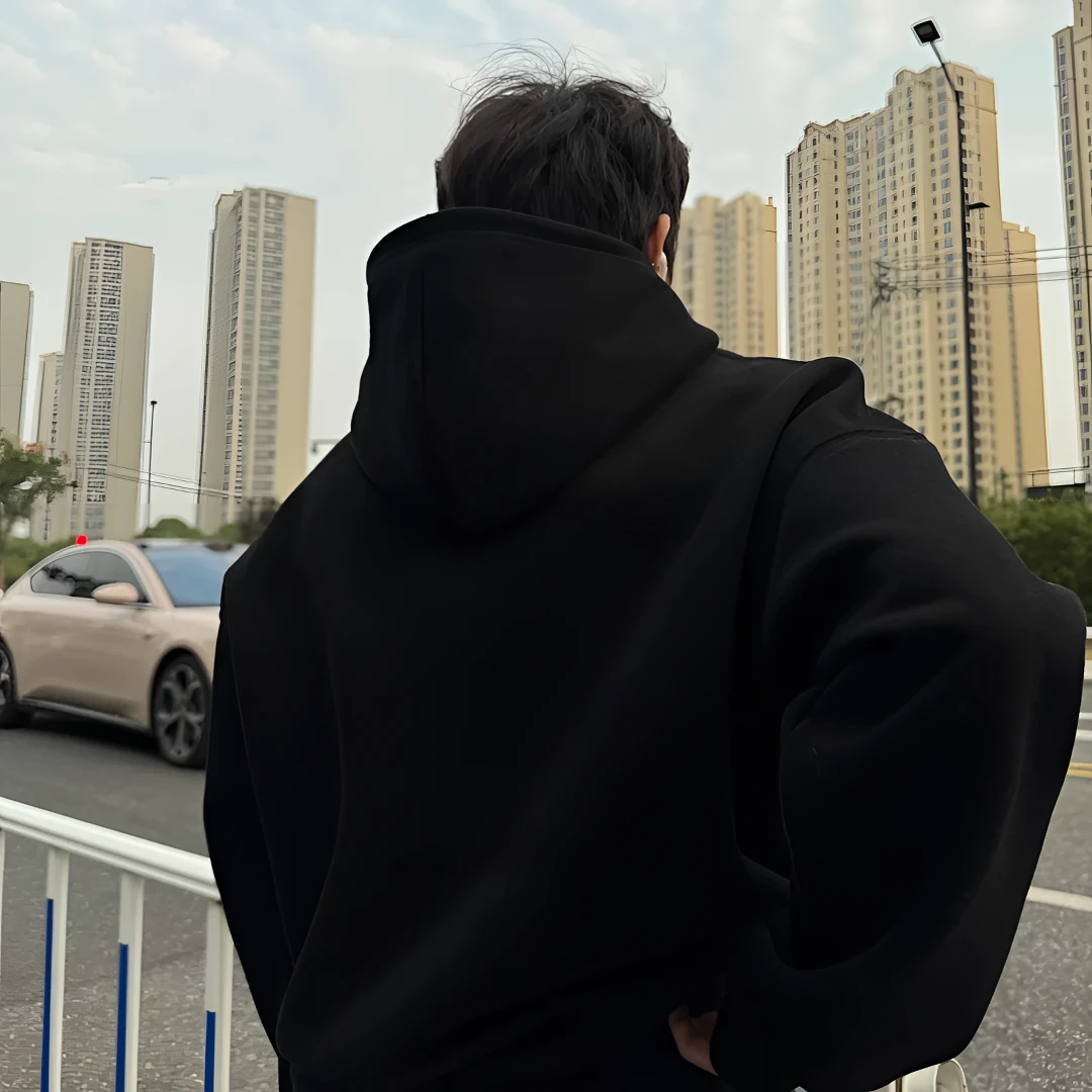 【美式重磅】800克纯棉连帽卫衣男 秋冬季加厚加绒宽松百搭潮流上衣