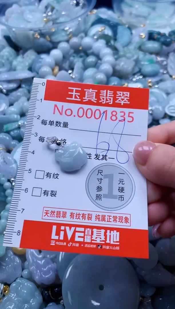 翡翠未镶嵌吊坠(不含链)1835