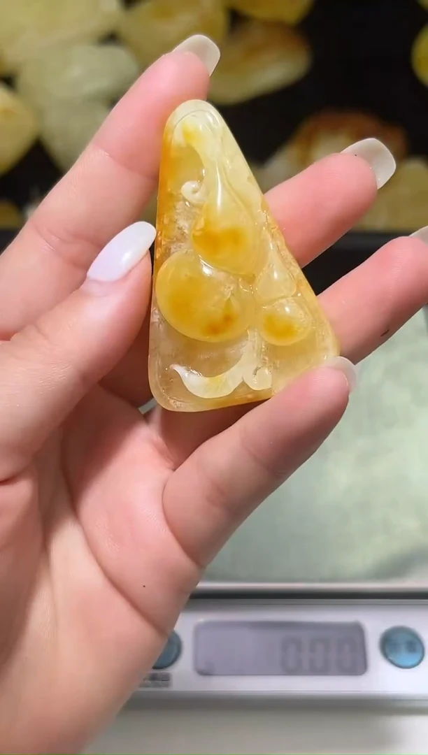 裸石琥珀未镶嵌琥珀蜜蜡吊坠