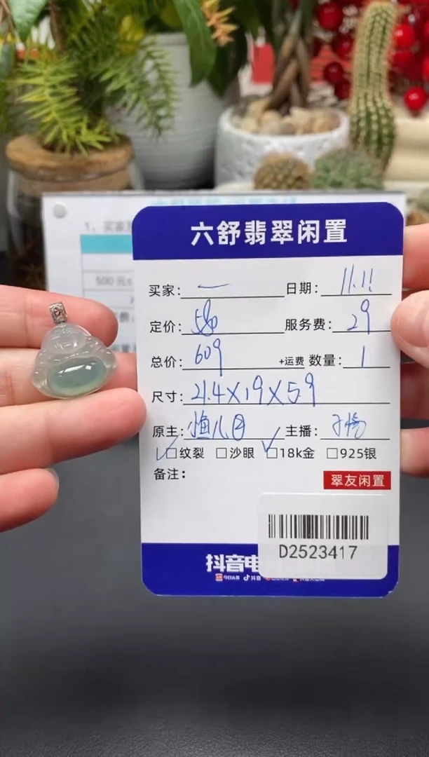 颈饰18K金镶嵌翡翠_*_D2523417