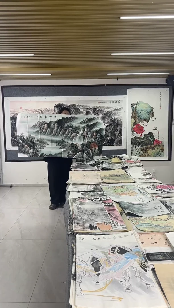 国画志川专属福利-四尺整张溪山秀色带证书