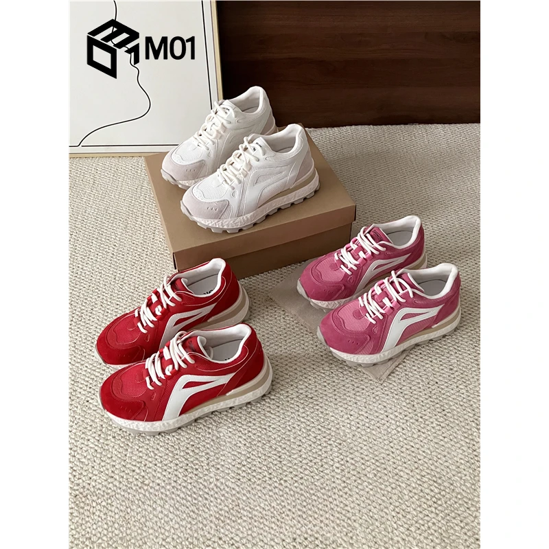 M01内增高德训鞋女新款秋季爆款厚底阿甘鞋休闲运动老爹鞋显脚小