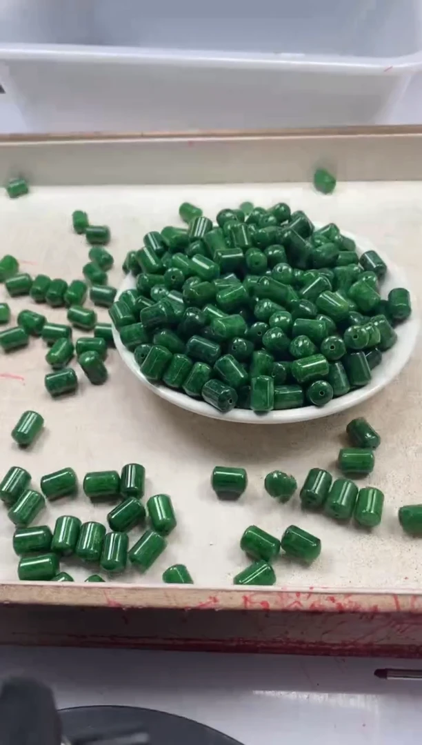 【闪购商品】玛瑙/玉髓颈饰未镶嵌w1454干青长桶珠12*8mm*10颗