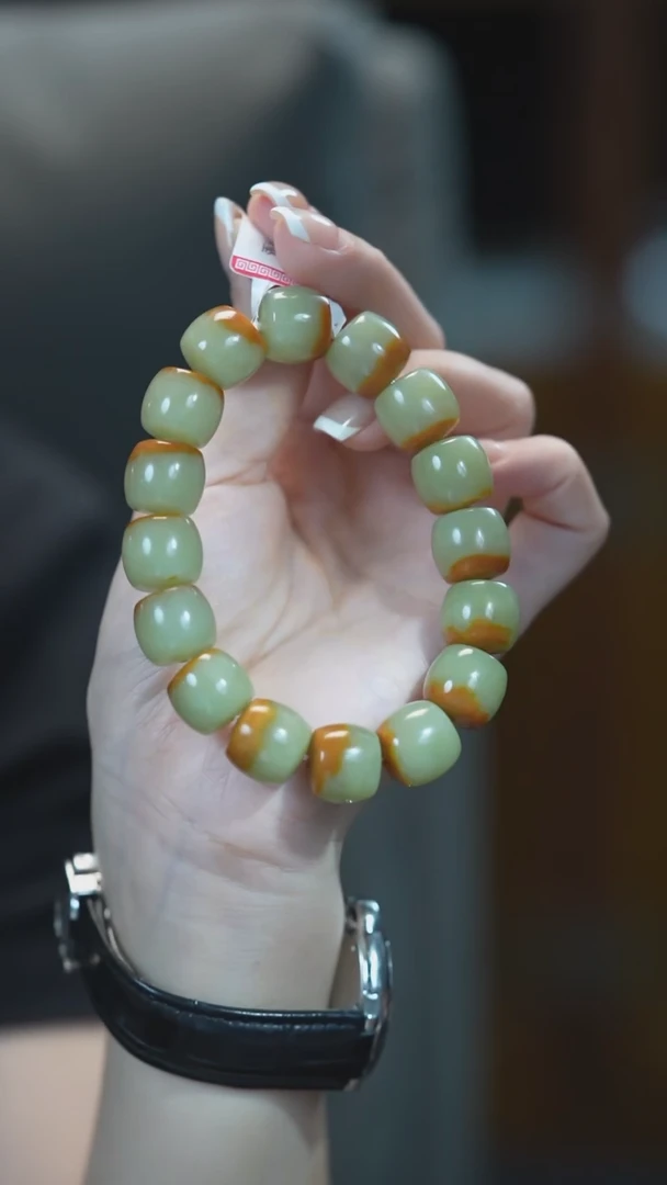 未镶嵌手串和田玉老型珠