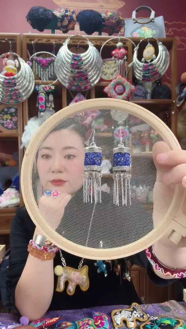 刺绣耳环118甜甜家