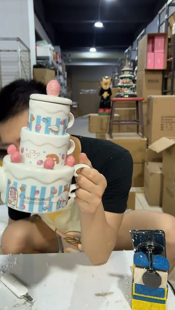 瓷片陶瓷玉桂狗蛋糕茶壶