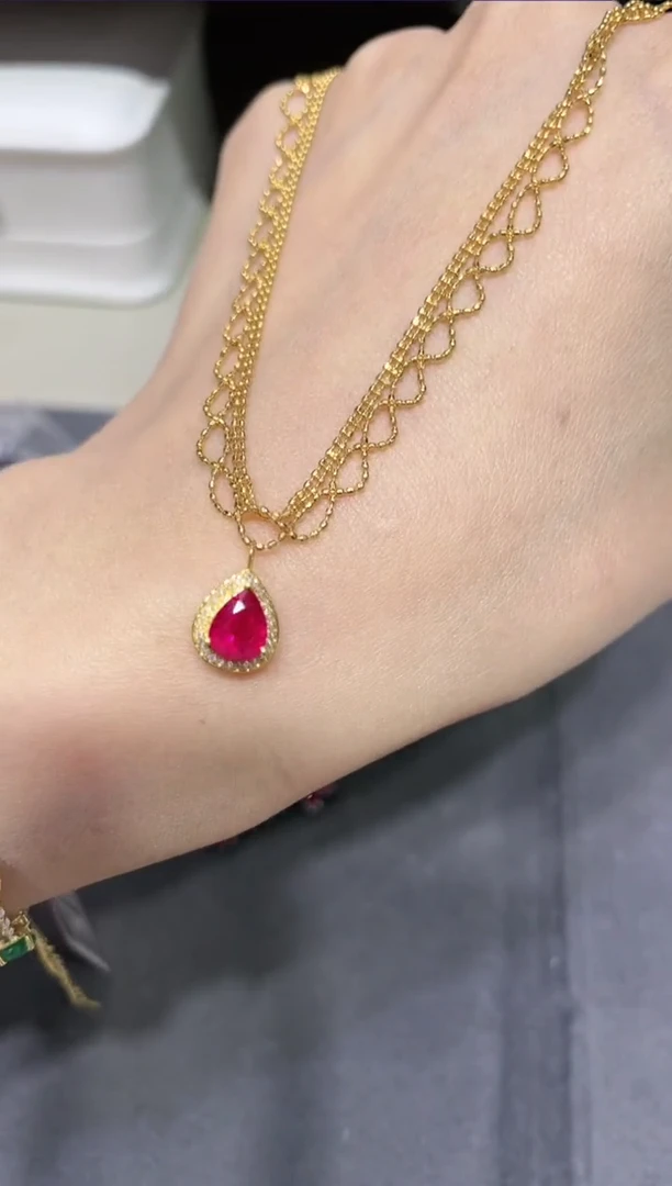 【闪购商品】红宝石项链18K金镶嵌·