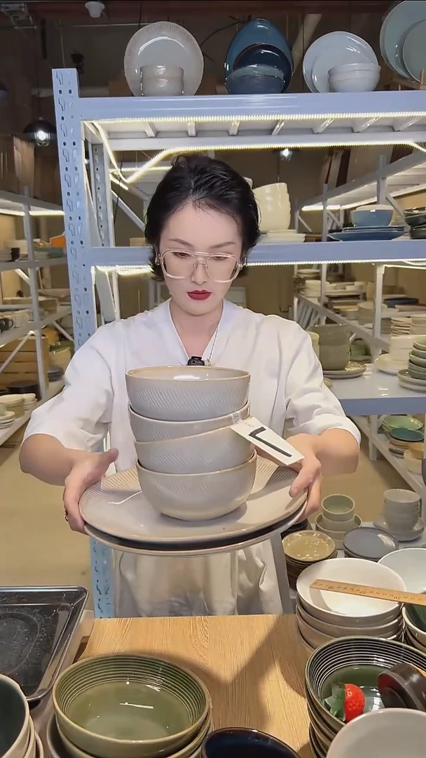 瓷77外贸尾货高温釉下彩陶瓷餐具默认微瑕
