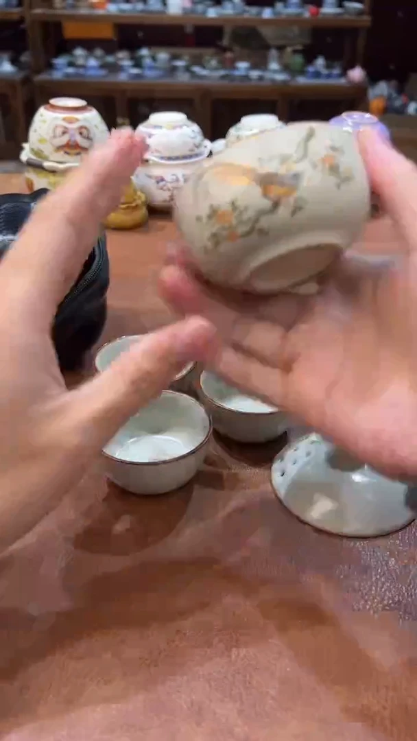 真的很便宜会开片的旅行茶具