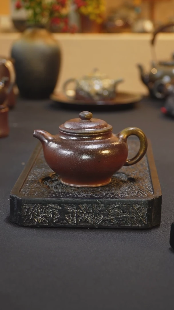 茶壶紫砂纯自然柴烧