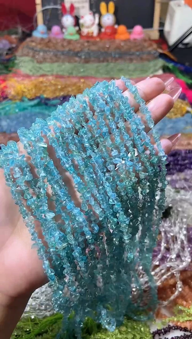 水晶珠宝半成品未镶嵌小蓝磷灰