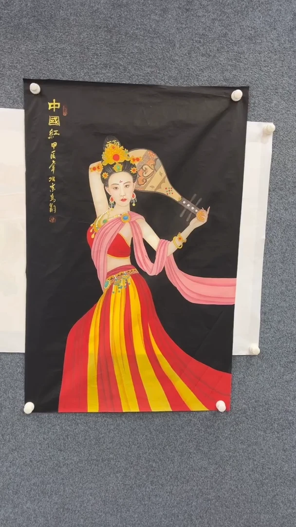 国画11.9-XX-冯高翔-红袍原作丝绢-6