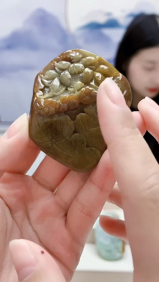 未镶嵌定制翡翠4812lr-毛货挂件55