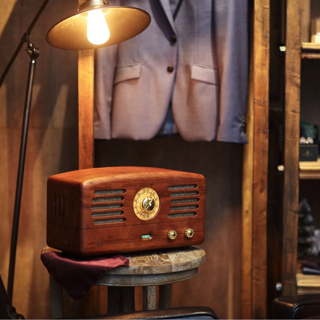 猫王音响猫1原木复古高端发烧友珍藏级收音机木质创意