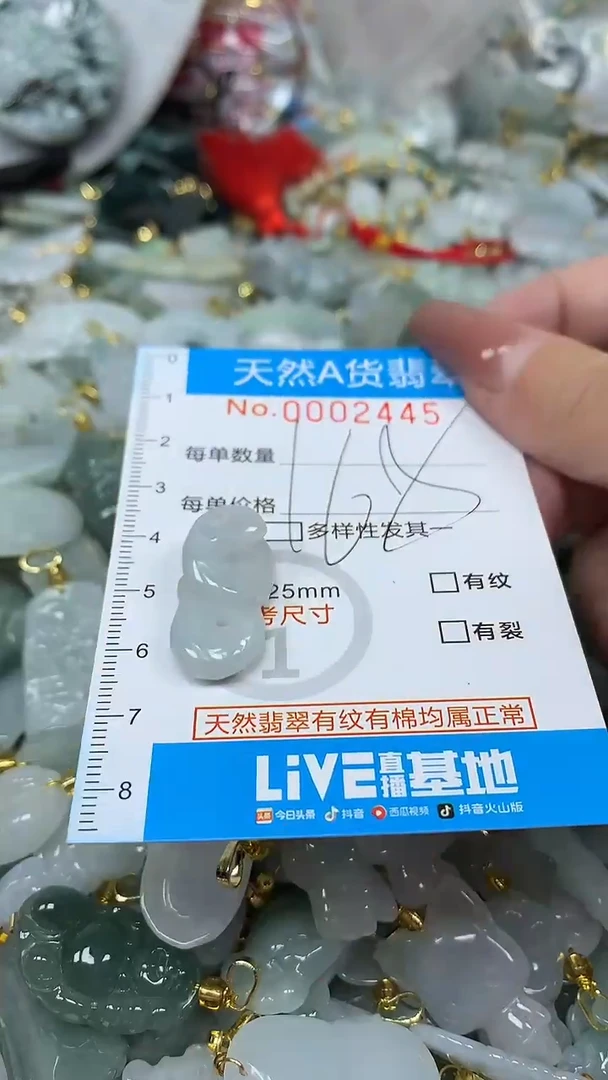 翡翠未镶嵌颈饰净货挂件-2445