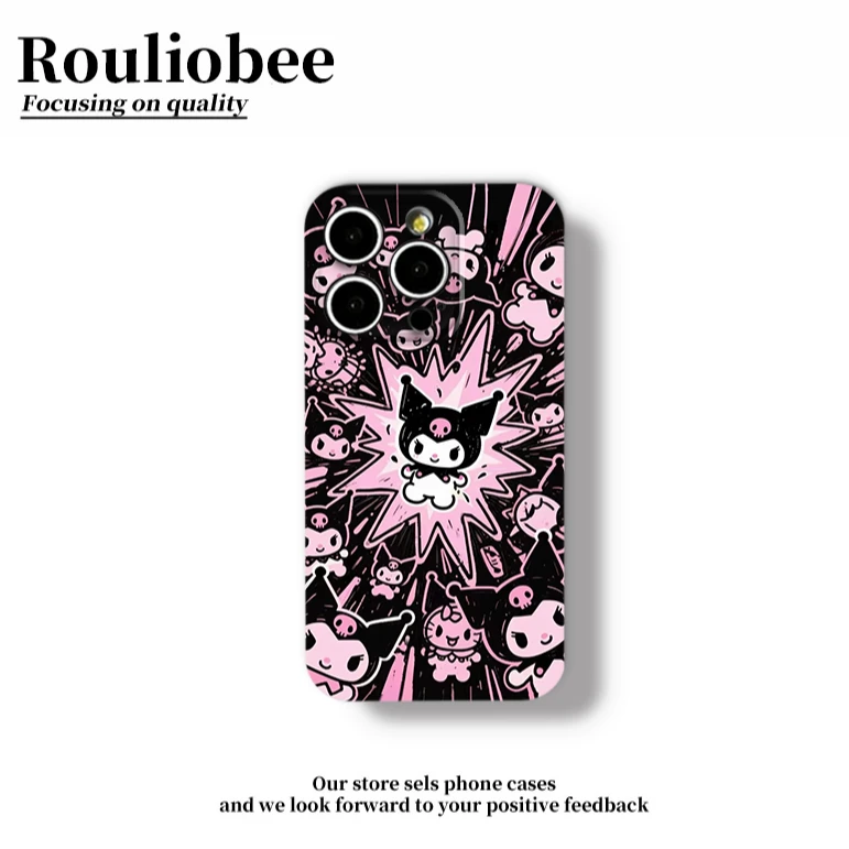 紫色爆炸库洛米适用苹果16promax手机壳iPhone15华为vivo小米oppo