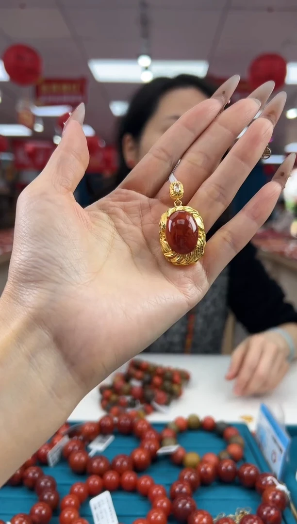 【闪购商品】南红玛瑙吊坠(赠链)银S925镶嵌2.11-（多样式）