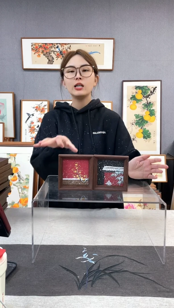 【闪购商品】国画5寸-小摆台作品-两个