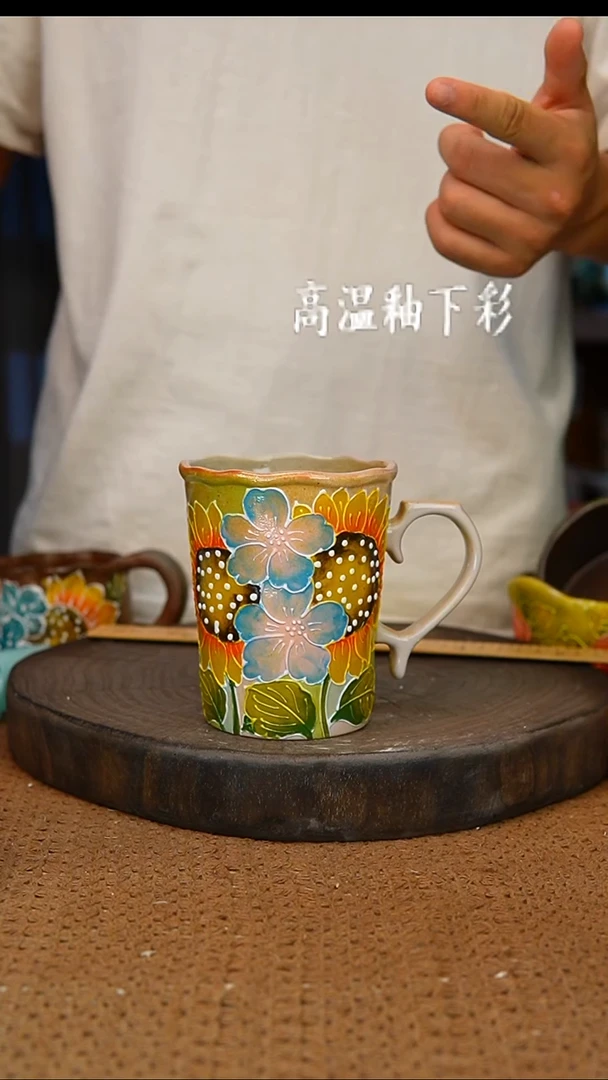 釉下彩80手工高温陶瓷